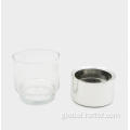  Glass Candle Holder with Resin Base Manufactory
